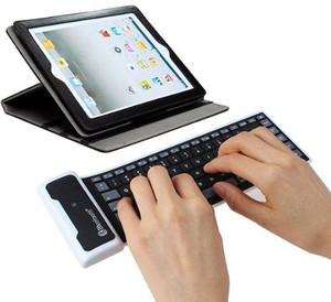 ROQ Wireless Rubber Silicon Bluetooth Tablet Keyboard