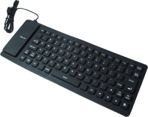 Outre Portable Flexible Silicone Foldable Waterproof Wired USB Tablet Keyboard