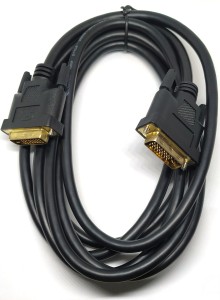 RSR Infosolutions DVI MALE TO DVI MALE 24+5 PIN 3 MTR CABLE 3 m DVI Cable(Compatible with Computer, Laptop, Black, One Cable)