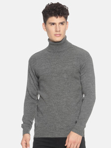 High neck sales grey sweater