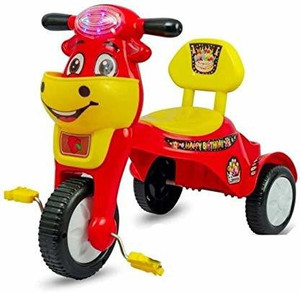 Classic Gift Gallery Classic Happy Birthday Baby Tricycle Ride On Bicycle For Kids Age 1 4 Year with Music Light Along with Back support Front Basket Color Blue Green Red Classic Happy Birthday Baby T...