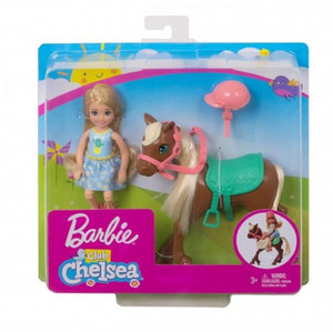 Barbie chelsea shop pony set