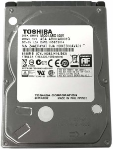 TOSHIBA White 1 TB Laptop Internal Hard Disk Drive (MQ01ABD100V-PS)