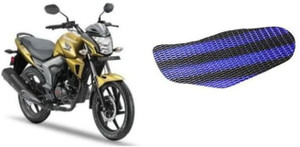 MIZZEO Bike Stretchable Net Seat Cover for Hero Glamour PGM FI Black and Blue Single Bike Seat Cover For Hero Glamour Price in India Buy MIZZEO Bike Stretchable Net Seat Cover