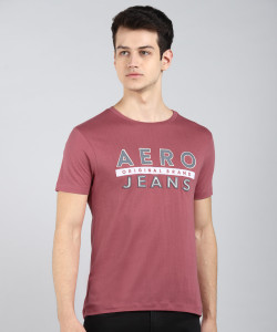 Aerojeans Aerojeans by Aeropostale Embroidered Men Round Neck