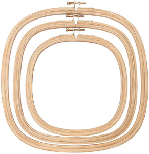Udhayam Wooden Embroidery square Hoop Frame 8 10 12 inches 5Ply