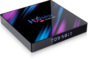 ProfitechTX TanixH96 H96 MAX RK3318 4+64 Android 10 Dual Band Wifi Bluetooth 4K HDR Smart TV Box Media Streaming Device(Black)
