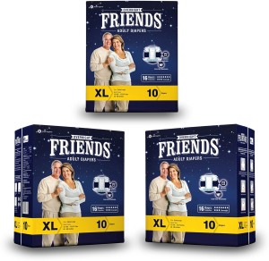 FRIENDS Overnight Tape Type Adult Diapers - XL