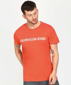 Orange calvin klein t shirt sales
