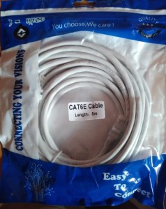 Haze CAT6E CABLE 5 m LAN Cable(Compatible with Computer_Laptop_Router_Switch_ LED Smart TV,, White, One Cable)