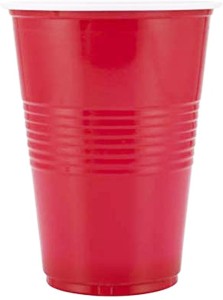360ml Disposable Party Cups Plastic Cup Party Cup Beerpong Bar Game Special  Cup Party Game Supplies for Bar Barbecue Picnic (50 Pcs) (Red)