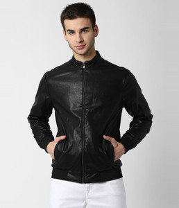 Leather jacket deals peter england