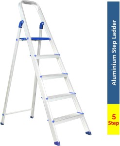 Aluminium Step Ladder Household Folding Ladder 150 kg Capacity Light Weight Portable 4 Step 3 Step/4 Step/5 Step/6 Step/7 Step/8 Step 