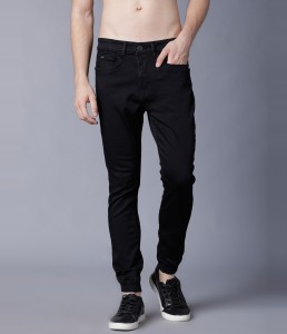 Mens Black Slim Fit Denim Jeans Stretchable  Urbano Fashion