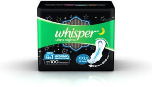 Whisper Ultra Nights Sanitary Pads XXL Wings 16 Pc Pack Sanitary