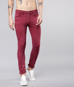 Maroon hotsell colour jeans