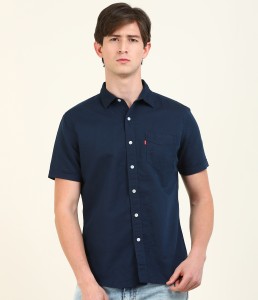 LEVI S Men Solid Casual Dark Blue Shirt Buy LEVI S Men Solid Casual Dark Blue Shirt Online at Best Prices in India Flipkart