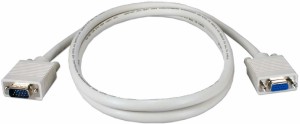 utsahit 15 Pin Male to Male VGA Cable 1.5 Meter 1.5 m VGA Cable(Compatible with COMPUTERS, MONITOR, TV, LARGE DIGITAL SCREEN, White)