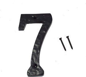 Wigano Cast Iron Stylish House Hotel Door Number Hollow Numerals 7(Seven) Sign