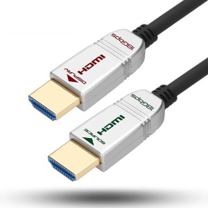 LEO FILMS 4K Fiber Optical 50 m HDMI Cable(Compatible with TV, Gaming, 4k Projector, Black, One Cable)