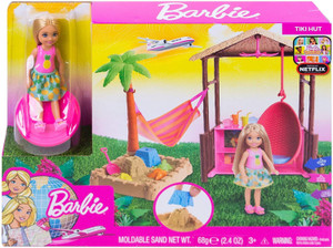 BARBIE FWV24 Chelsea Tiki Hut With Swing FWV24 Chelsea Tiki Hut