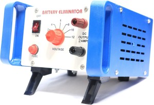 THE LABWORLD Multistep battery eliminator 0-12 volt 2 amp with regulated power supply (Blue) handle type(Multicolor)