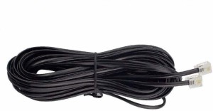 Hybite 10 Meter Telephone Landline Extension Cord Cable Landline Wire 10 m LAN Cable(Compatible with Connects telephones, telephone line devices, modems, Fax, Black)