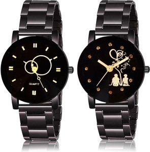 NEUTRON combo watch Analog Watch For Girls Buy NEUTRON combo watch Analog Watch For Girls Latest Style Crystal Shape Glass And Love Valentine Couple Chain 2 Watch Combo For