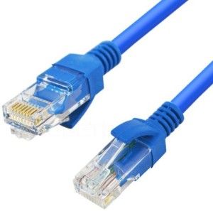 RIVER FOX 1 Meter CAT5e LAN Cable for Router Modem LAN Adapter CCTV Camera, Internet 1 m Patch Cable(Compatible with Router, Modem, Internet, TV, PC, Blue, One Cable)