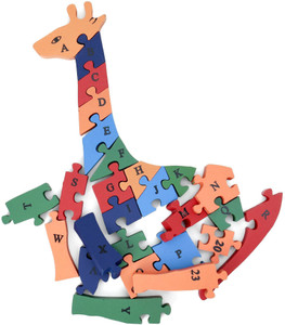 Wooden giraffe alphabet puzzle sales