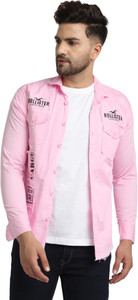 pink jeans jacket men