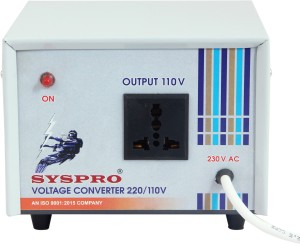 Syspro Ranger 220V to 110V Voltage Converter Step Down Converter (600w) for US appliances Used in India VOLTAGE CONVERTER(White)