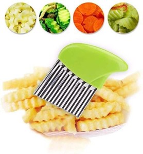 Crinkle Cutter Knife, Potatoes Crinkle Fry Cut And Vegetable Cutter For  Veggies, Stainless Steel Carrot Slicer