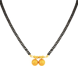 Divastri Jewellery Traditional Temple Mangal sutra Set chain Pendant Necklace Black beads Chains golden South Tanmaniya vati Mangalsutra for Women girls latest design new Copper, Brass Mangalsutra