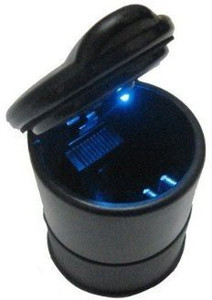 Shopastiq Black Plastic Ashtray