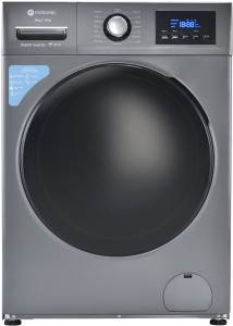 Motorola 8/5 kg Smart Wi-Fi Enabled Inverter Technology Washer with Dryer with In-built Heater Grey(80WDIWBMDG)
