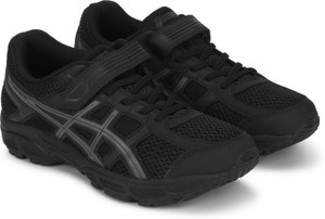 Black asics clearance school shoes