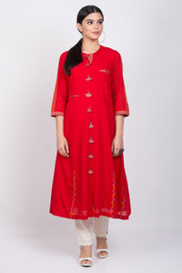 BIBA Women Solid A-line Kurta