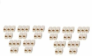 LipiWorld RJ45 8P8C Female to Female Network LAN Cable Coupler Jointer Adapter Connector Extender (50 PCS) Lan Adapter(100 Mbps)
