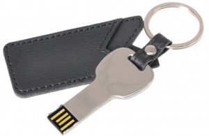 EO Key with Leather Pouch 64 GB Pen Drive(Black)