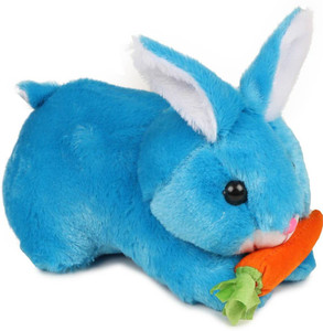 Anu Jewellery blue rabbit with carrot 26 cm blue rabbit with