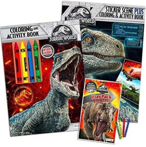 Jurassic World Coloring Book Set with Stickers and Posters (3
