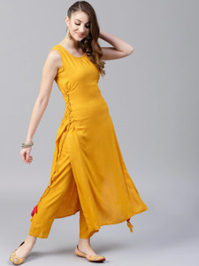 Yellow kurtis in flipkart on sale