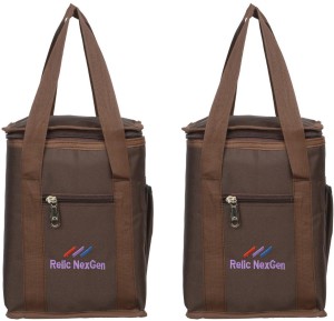 Relic NexGen Lunch Bag for Office Unisex, Waterproof Lunch  Bag (Pack of 2_Brown) Waterproof Lunch Bag - Lunch Bag