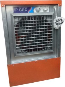 gec 120 L Desert Air Cooler(Dual Tone HammerTone Orange and Silver, 120L Room/Personal/Desert Air Cooler With Honeycomb Pad and Powder coated Body)