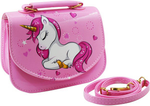 FATFISH Pink Sling Bag Unicorn Sling Bags Shoulder Bag Hand Bag Purse for Kids Girls pink Price in India Flipkart