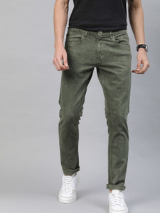 Green jeans sale black shirt