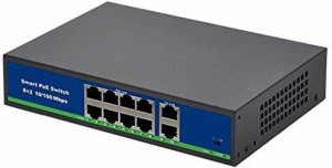 GVISION POE Switch 8 Port PoE 2 Port Uplink Network Managed Switch for IP Network Cameras Wireless AP Network Switch(Black)
