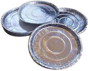 Fidi SILVER PAPER PLATE 100PCS SMALL PLATE FOR SNACKS DIAMETER
