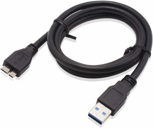 Everyonic USB 3.0 Cable For WD Western Digital My Passport and Elements Hard Drives A to Micro B 1 m HDMI Cable(Compatible with Mobile, Black)